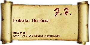 Fekete Heléna névjegykártya